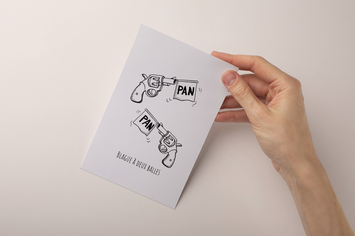 Carte Blague à deux balles
