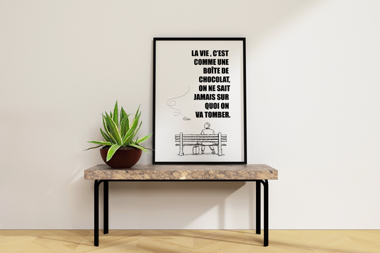 La vie c'est comme une boîte de chocolat - Affiche