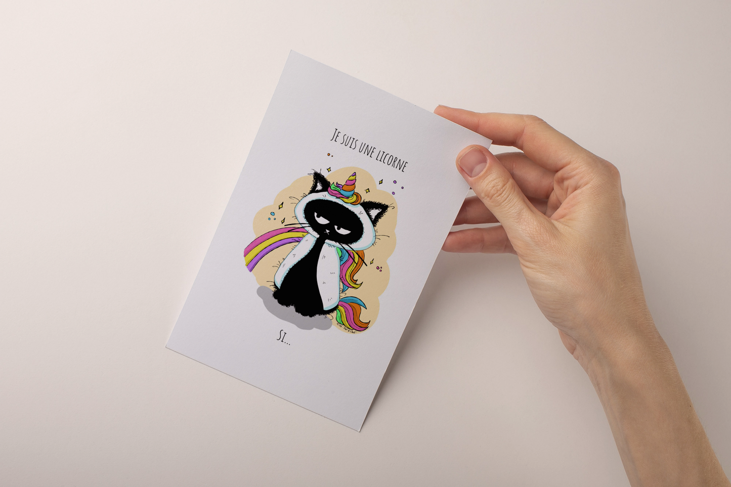 Carte Je suis une licorne, si!