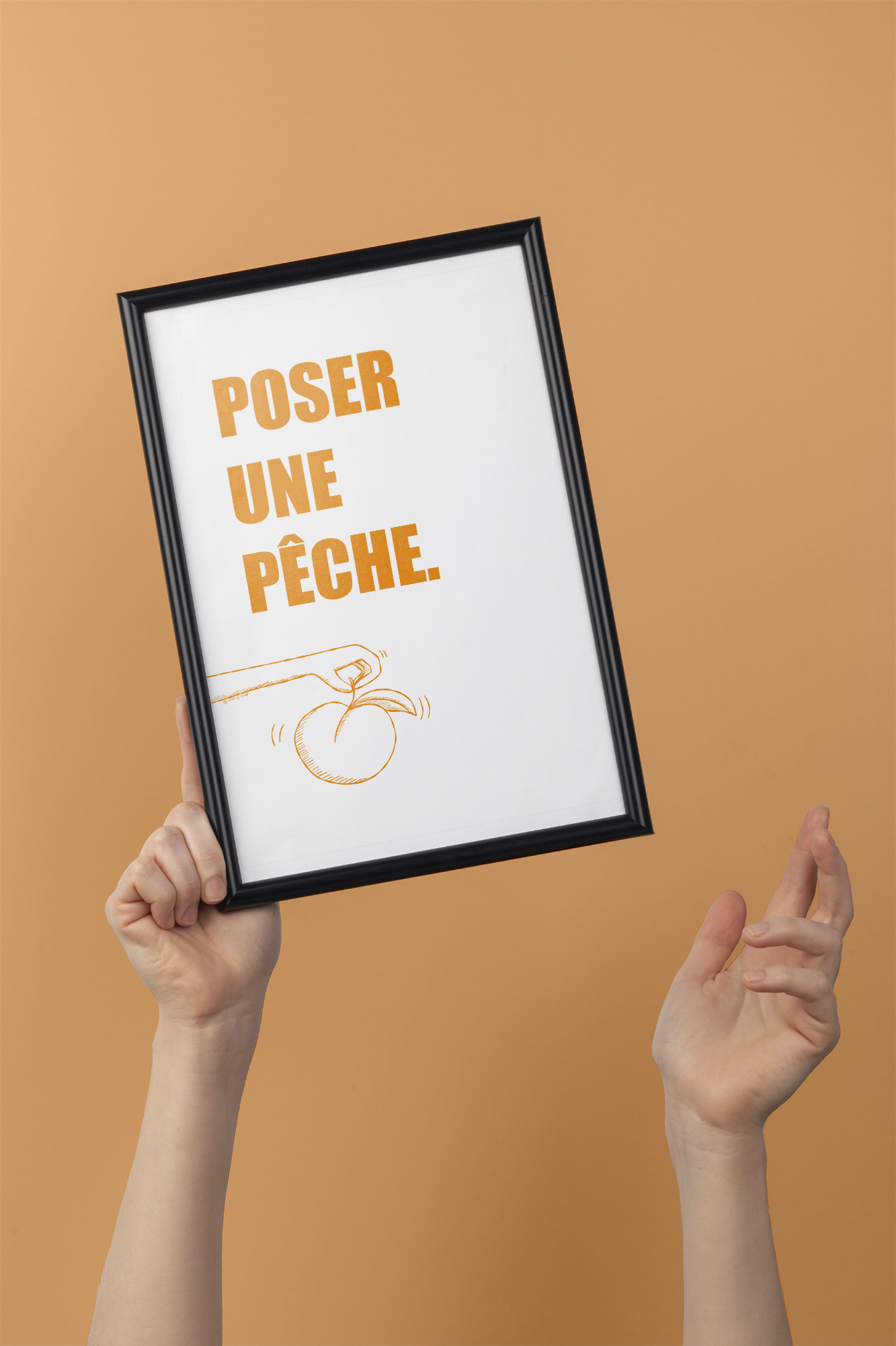 Poser une pêche - Affiche