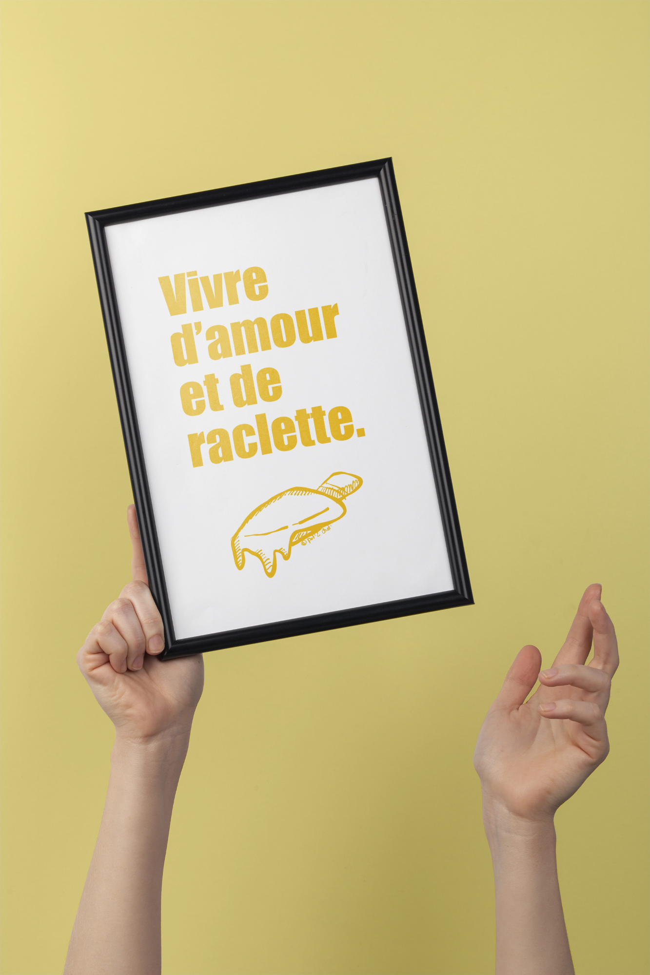 Vivre d'amour et de raclette - Affiche