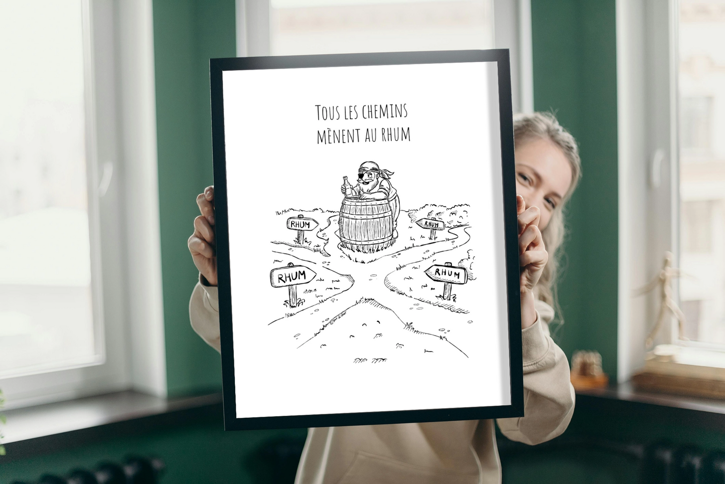 Tous les chemins mènent au rhum - Affiche