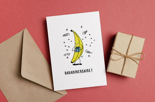 Carte Bananiversaire - Joyeux Anniversaire