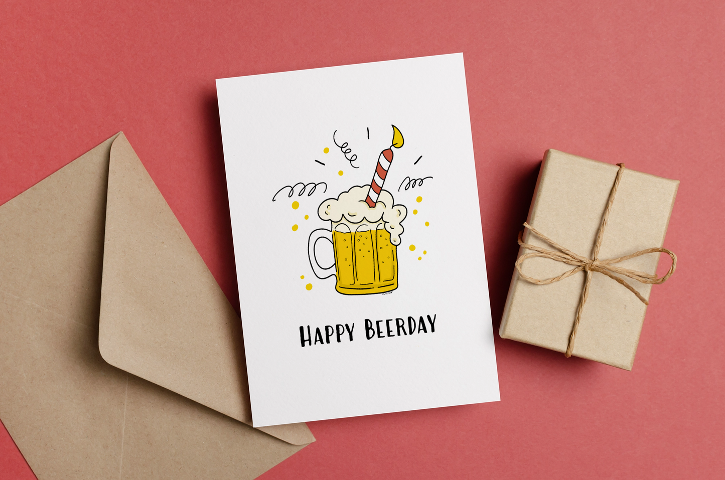 Carte Happy Beerday - Joyeux Anniversaire
