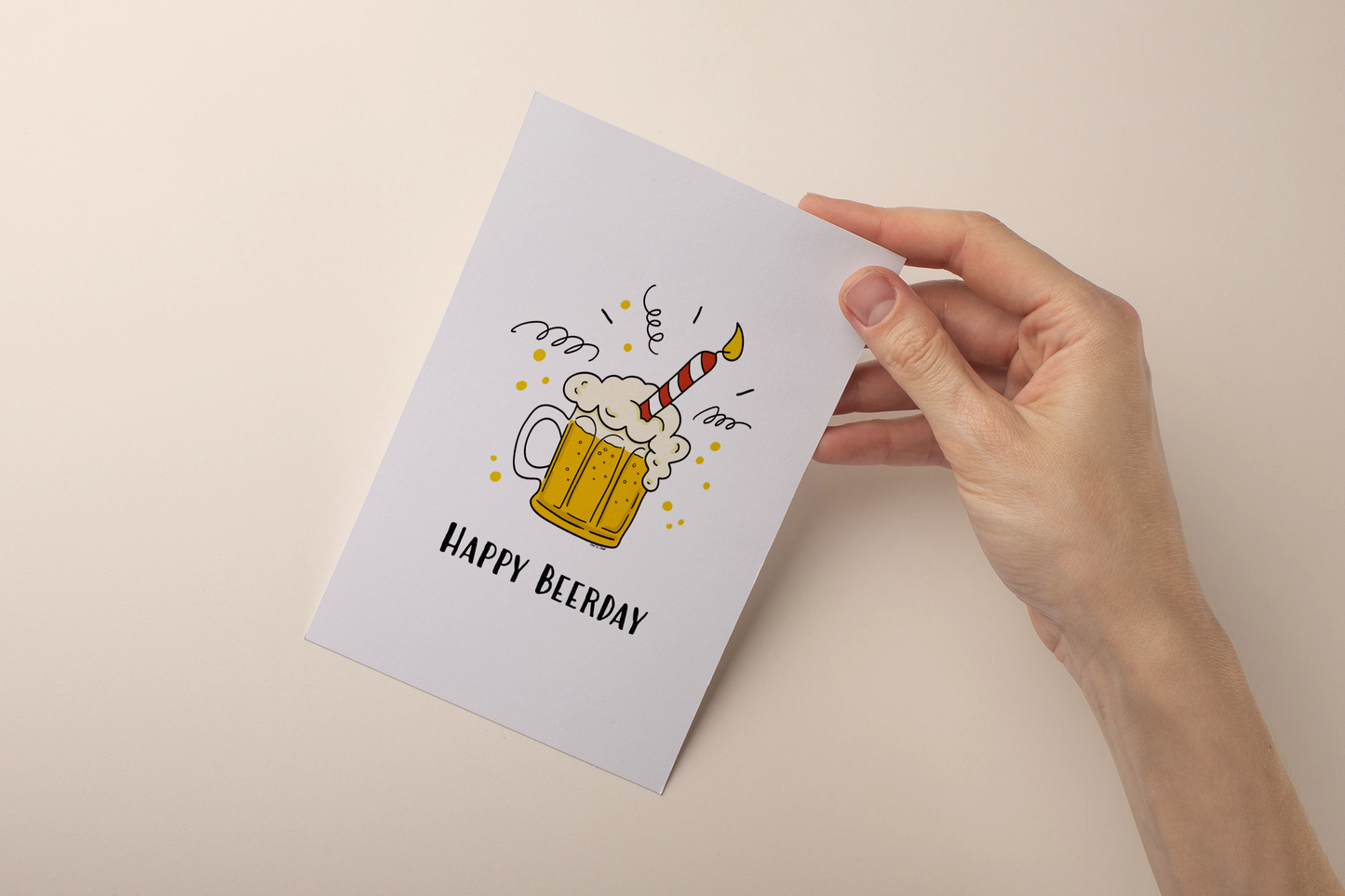 Carte Happy Beerday - Joyeux Anniversaire