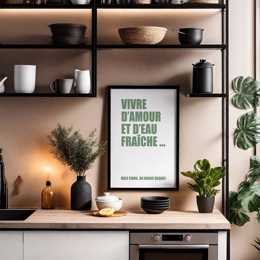 Vivre d'amour et d'eau fraîche - Affiche