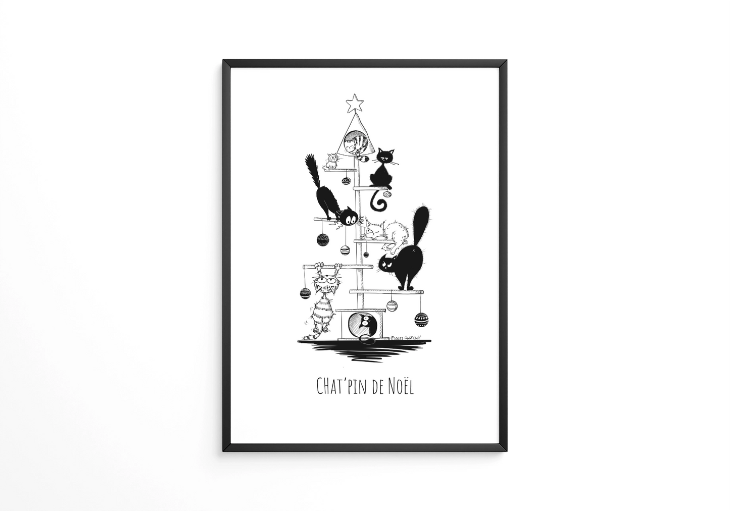 Chat'pin de Noël - Affiche