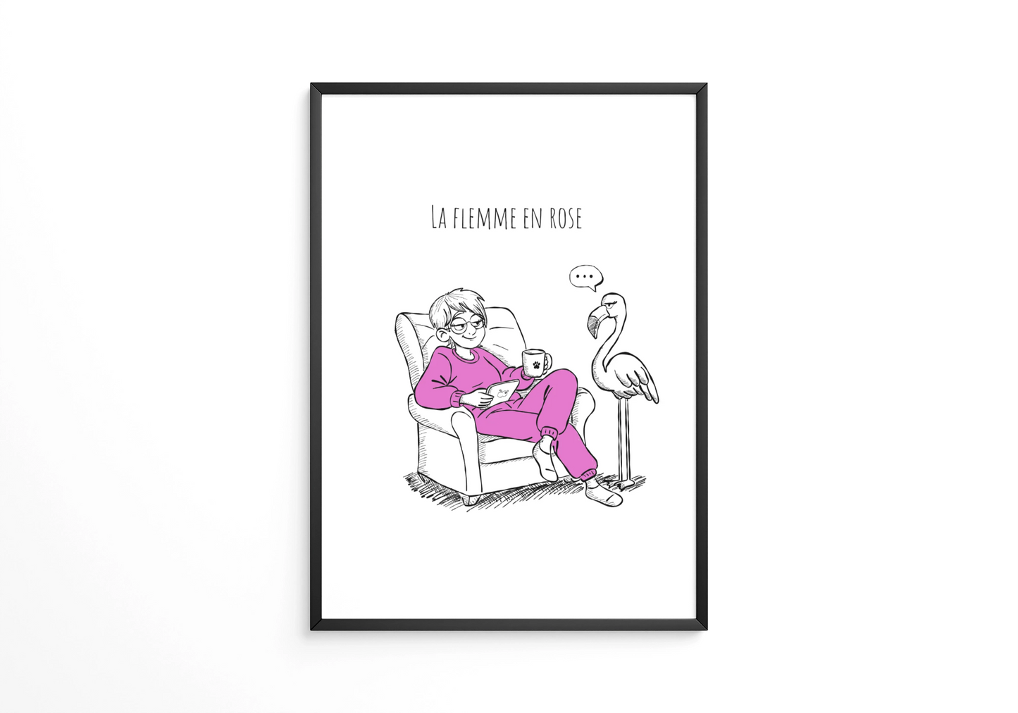 La flemme en rose - Affiche