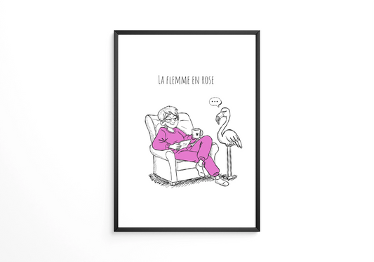 La flemme en rose - Affiche