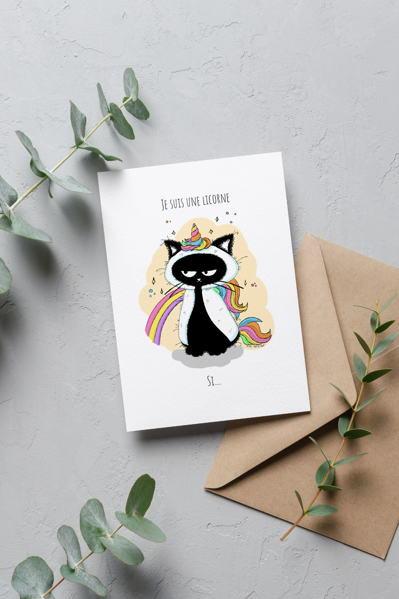 Carte Je suis une licorne, si!