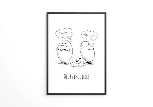 Oeufs brouillés - Affiche