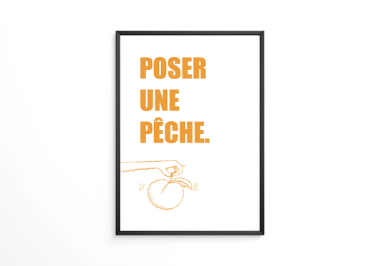 Poser une pêche - Affiche