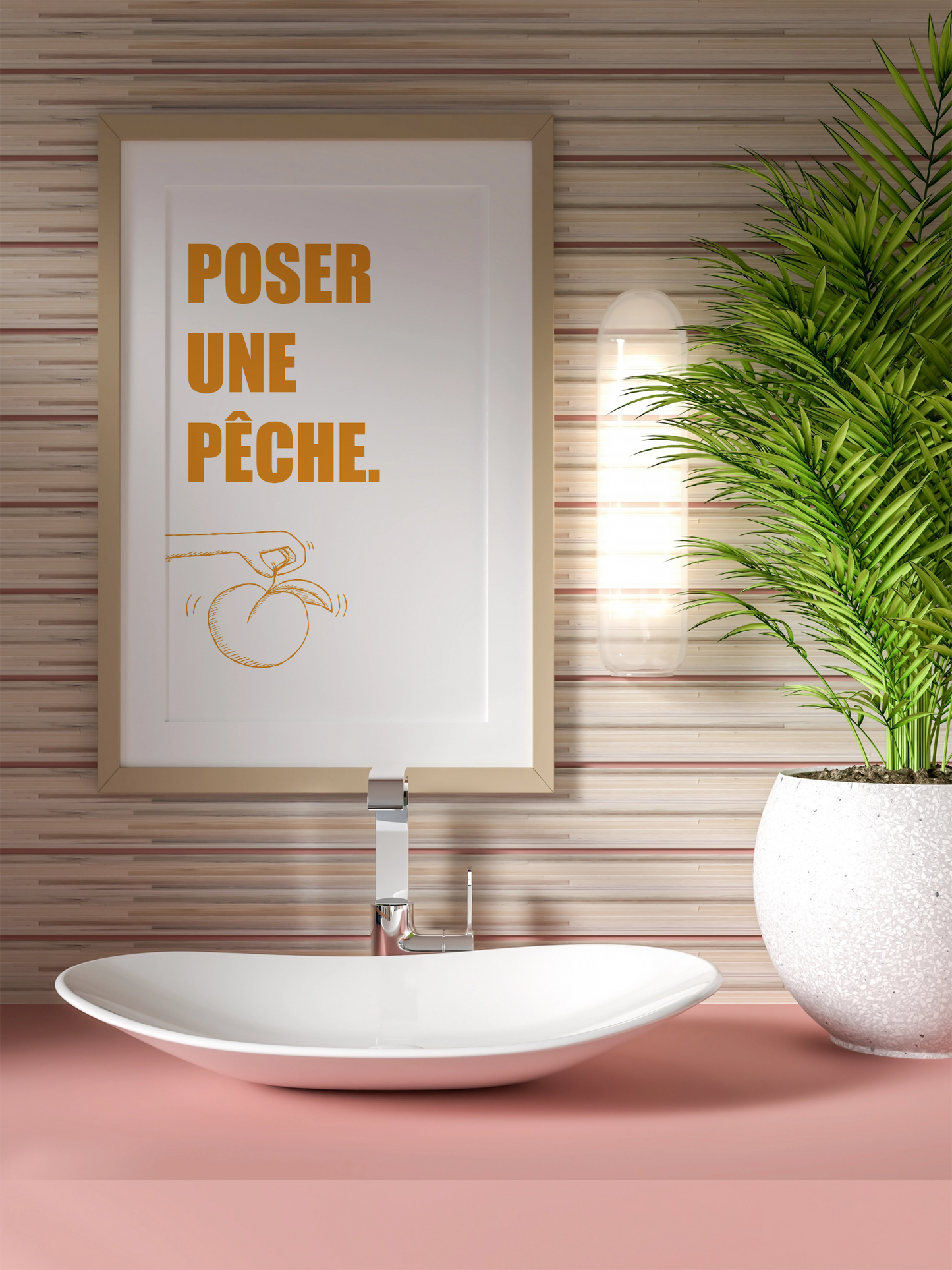 Poser une pêche - Affiche