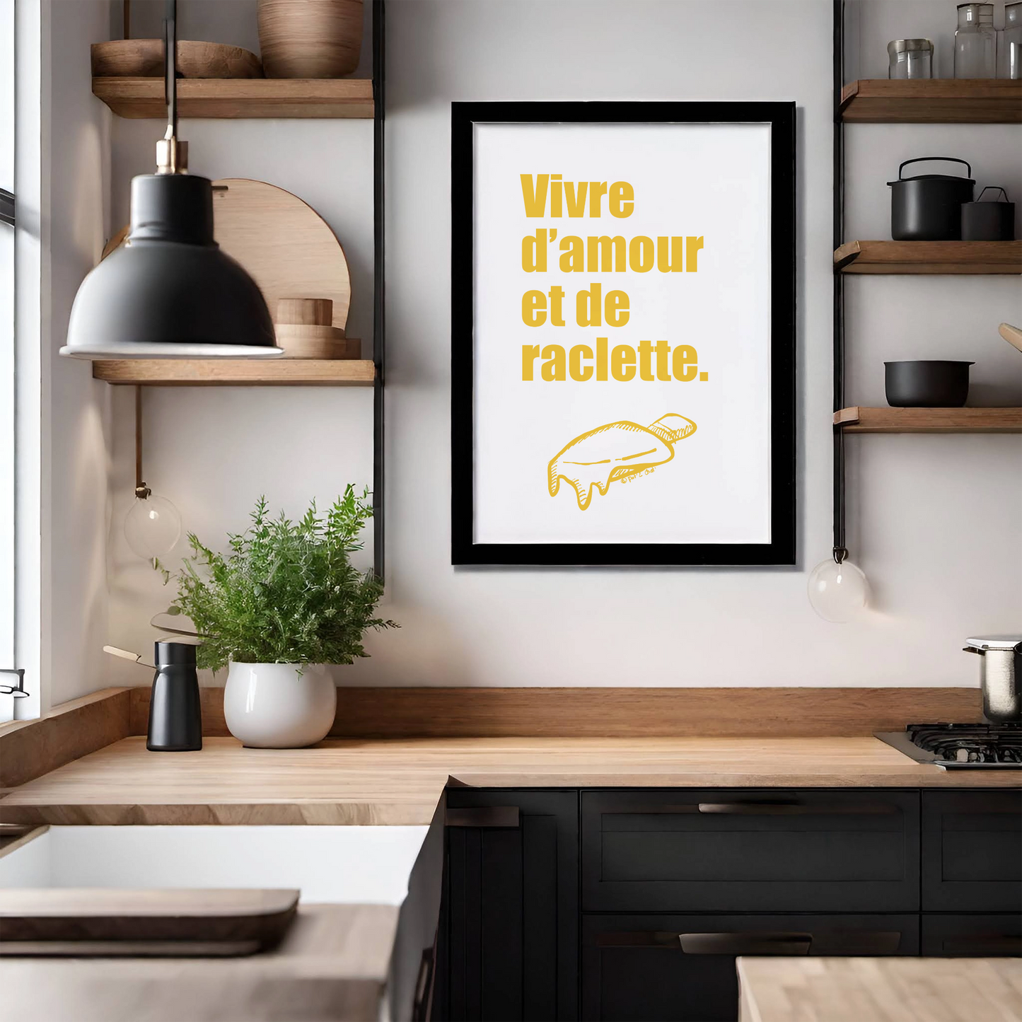 Vivre d'amour et de raclette - Affiche