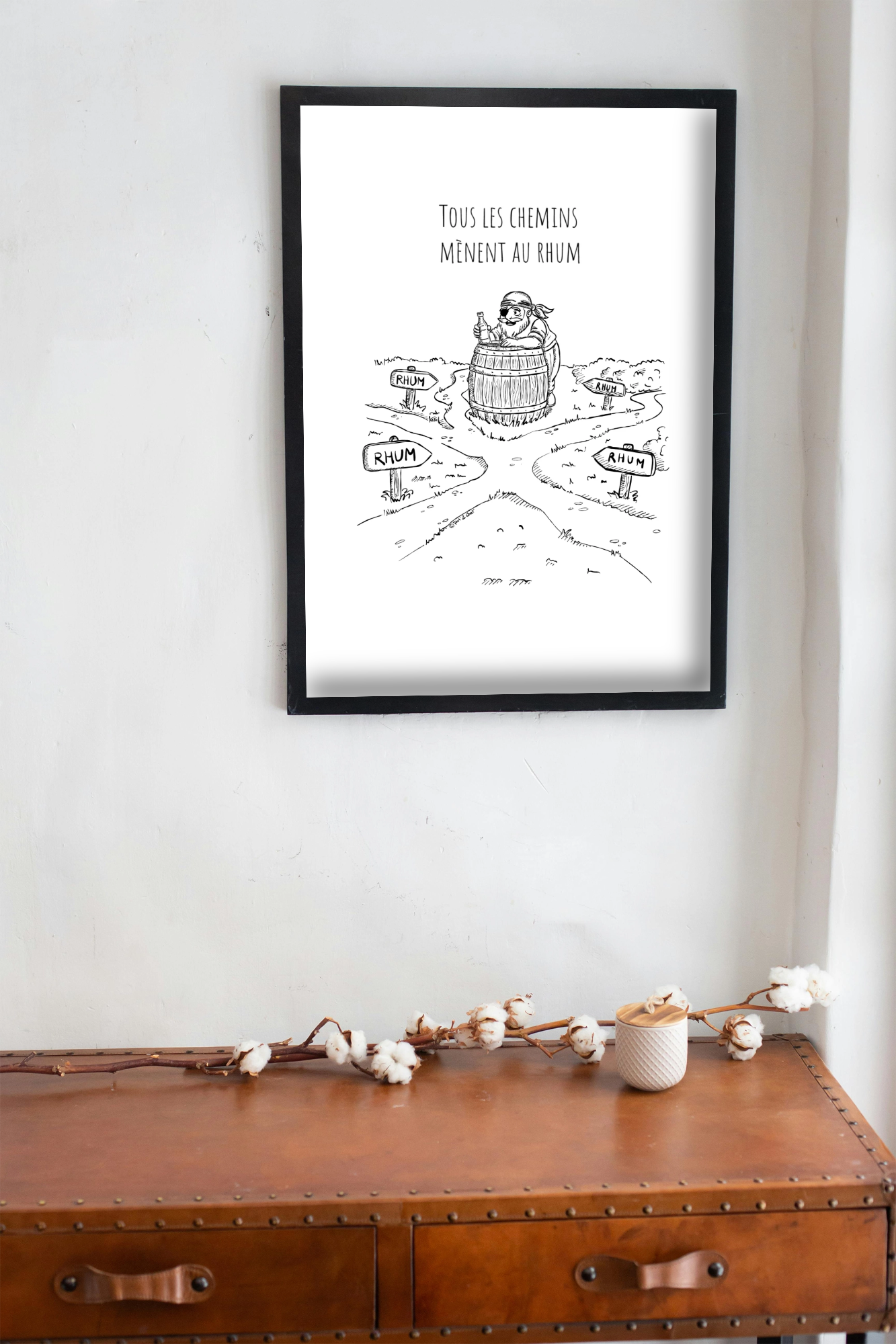 Tous les chemins mènent au rhum - Affiche