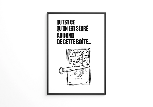 Qu'est ce qu'on est serré au fond de cette boîte - Affiche