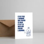 Mise en situation Conception de maquette de carte de C&rsquo;est pas l&rsquo;homme qui prend la mer