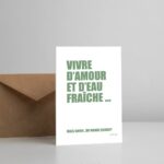 Mise en situation Conception de maquette de carte de Vivre d&rsquo;amour et d&rsquo;eau fraîche …