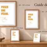 Guide des tailles de Poser une pêche.