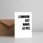 Mise en situation Conception de maquette de carte de L&rsquo;amour est dans le pet