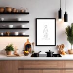 Mise en situation Frame mockup on the kitchen de Faire son petit bonhomme de chemin
