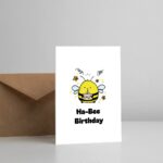 Mise en situation Conception de maquette de carte de H-Bee Birthday