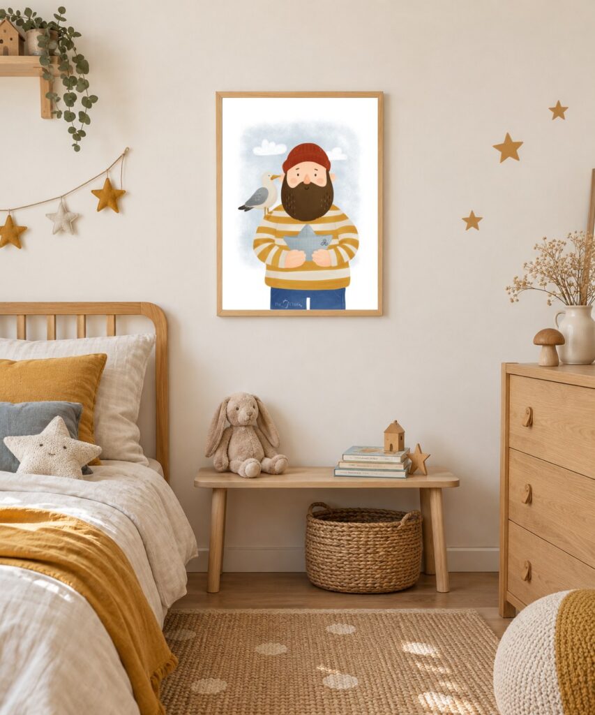 Mise en situation Chambre d’enfant de Marin rêveur